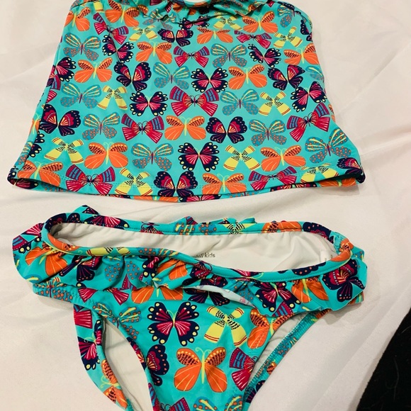 GARNET HILL KIDS Girls 2-piece bathing suit. Size 8 - Picture 2 of 7